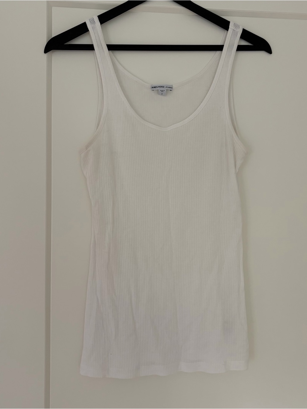 James Perse White The Daily Ribbed stretch-cotton Tank Top white